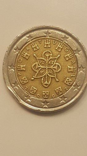 Moneta euro rara portogallo - 2,