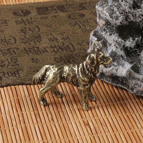 Statuina ciondolo cane ottone