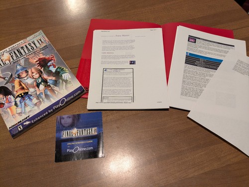 Final fantasy bradygames - ix, 9