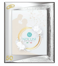 CORNICE PORTAFOTO IN ARGENTO PORTA FOTO 50° ANNIVERSARIO MATRIMONIO DR501/504