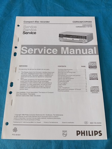 Compact disc recorder philips - recorder,