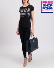 T-shirt top PHILIPP PLEIN COUTURE RRP€515 taglia L parola offensiva EDIZIONE LIMITATA