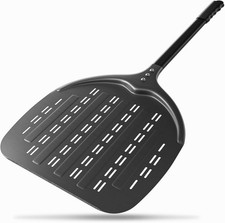 Pala Pizza Forata Alluminio Rettangolare 40,8cm forno manico silicone 42cm