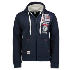 Geographical Norway Felpa Gotham Maglia Maniche Lunghe Uomo Zip Cappuccio WR650H