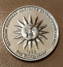 1986 Sun Valley Idaho Mortgage Bankers Association Conferenza 1 oz argento rotondo
