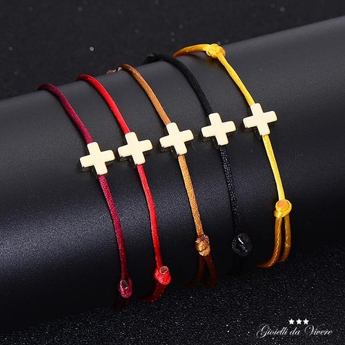 Croce bracciale preghiera - bracciale,