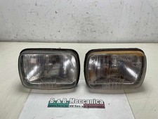 COPPIA FARI FANALI ANT IN VETRO CIBIE LAMPADINA H4 ORIG FIAT 126 127  128 SEA...