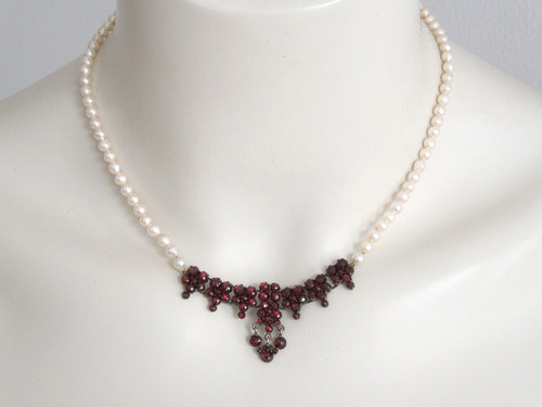 Antico collana collier granato - collier,