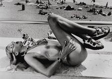 Foto Vintage Stampa Helmut Newton Moda Vogue Incisione Europa 1998 Tappetino 12x15