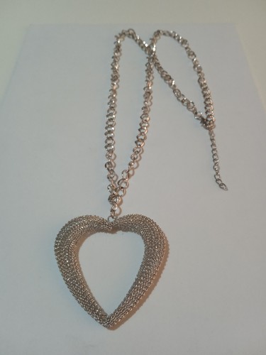Collana lunga colore argento