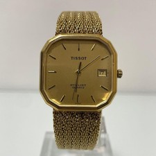 Orologio TISSOT Vintage Quarzo Oro Stile Seconda Guerra Mondiale Usato Con Scatola Dal Giappone