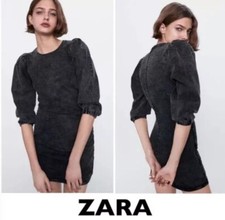 ZARA abito denim donna nero