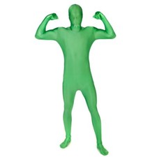 Tuta morfosa verde adulto M - XXL pelle Zentai abito elegante costume schermo verde