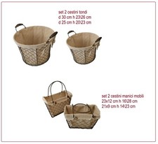4 cestini rete porta pane