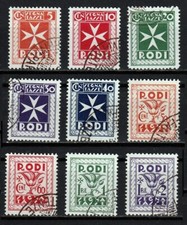 Italia-Colonie 1936 Egeo-Rodi Segnatasse usati Sassone S.44 cat.€ 200,00