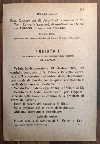 San felice cancello 1888 - felice, a