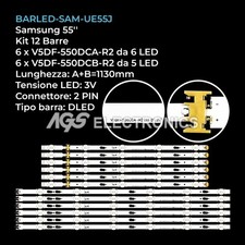 KIT 12 BARRE STRIP LED TV