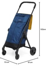 Foppapedretti Go Fast Carrello Spesa Pieghevole 46+8L Termica Ruote Piroettanti