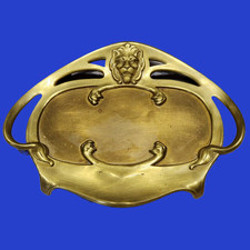 coppa vassoio bronzo leone art