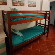 LETTO A CASTELLO  LEGNO Color Noce , 90X190X150 CM