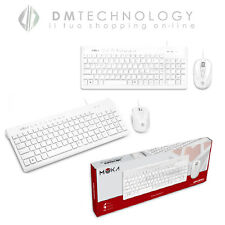 KIT TASTIERA E MOUSE CON FILO USB MYKA KM-L02WH 3200DPI REGOLABILI - BIANCO