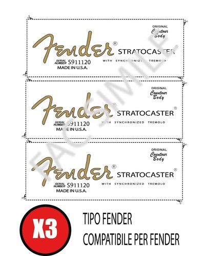 Decal tipo fender - decal,