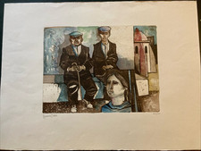 LUCIO RANUCCI - ACQUAFORTE COLORATO A MANO - 1981