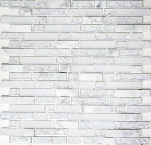 Mosaico pietra naturale bianco - pietra,