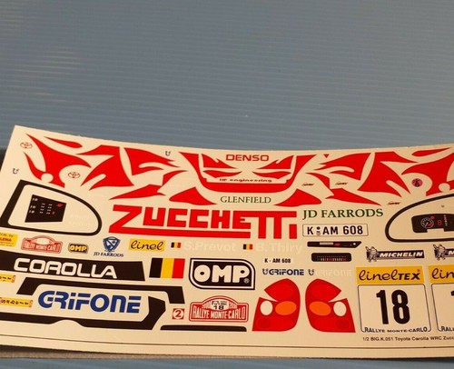 Decal toyota corolla - 1/24,