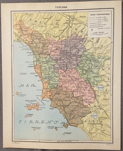 Toscana cartina geografica - ,