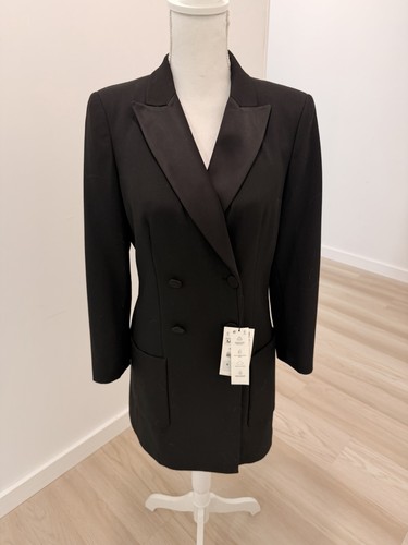 Nwt zara black satin lapel - nwt,