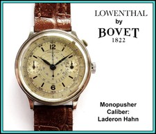 Cronografo Vintage LOWENTHAL Monopusher Landeron Hahn 40mm anni '30 - RICONDIZIONATO