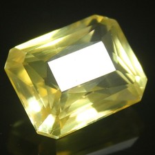 Gemma Naturale Taglio Smeraldo 12x9 MM Tanzania Giallo Tanzanite Certificata ...