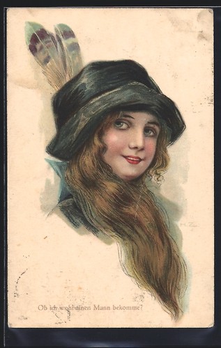 Cartolina artista numero - cartolina, h.