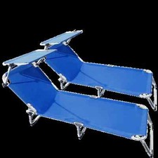 buybuy Lettini Mare Stabilimento Pieghevoli in Alluminio 3 Posizioni Con Tetto P