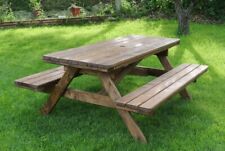 Tavolo Da Giardino in Legno di Abete Con Panche 8 + 2 posti Mod. MONT BLANC