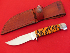 RARO Case XX USA Hunter Bengal Tiger Stripe 678 3-1/2 coltello lama fissa come nuovo