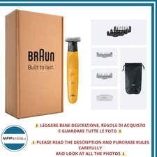 Braun Series XT3 Rasoio Elettrico Uomo 7in1 con Lama 4D Flex Gialla