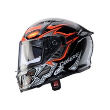 CASCO INTEGRALE CABERG AVALON X GURKHA NERO GRIGIO ARANCIONE FLUO TAGLIA XS S M