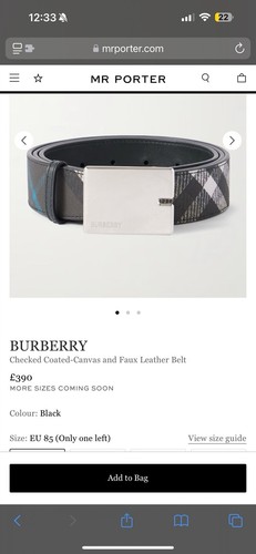 Cintura burberry quadri - cintura,