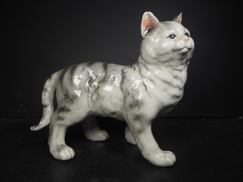 Vintage ceramic cat - ceramic, ornament