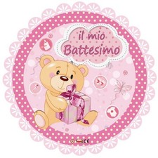 Cialda BATTESIMO Decorazione Torta Ostia o Zucchero Pasticceria PERSONALIZZATA 