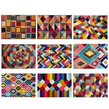 Tappeti moderni multicolore per salotto, camera da letto e passatoia corridoio