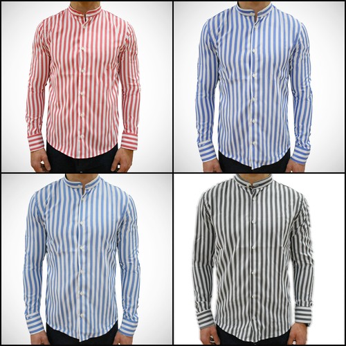 Camicia coreana uomo slim - , fit