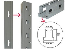 MONTANTI LB1 PER SCAFFALATURE A GANCIO H 300 MONTANTE ANGOLARE SCAFFALI