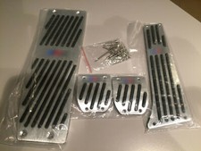 Bmw pedali pedaliera logo m completa in alluminio cambio manuale-