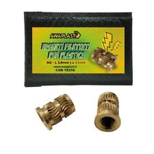 Inserti Filettati /Dadi con Testa da M2 a M6 in Ottone per Plastica