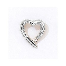 Ciondolo cuore in oro bianco