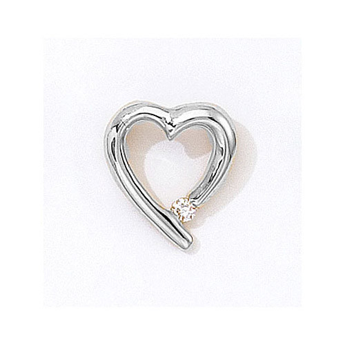 Ciondolo cuore oro bianco - ciondolo,