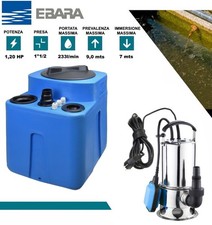 EBARA STAZIONE DI SOLLEVAMENTO - VASCA D TANK 100 ELETTROPOMPA INOX 1,20 HP